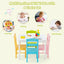 5-Piece Kids Pine Wood Table Chair Set - Clear Finish