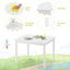 5-Piece Kids Pine Wood Table Chair Set - Clear Finish