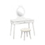 Kids Vanity Makeup Table & Chair Set - White
