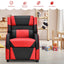 Kids PU Leather Gaming Recliner Sofa with Headrest - Red