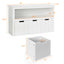 Gbruno Kid Toy Storage Cabinet with 3 Drawers and Wheels