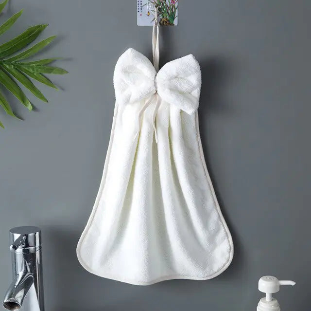 Microfiber Soft Quick Dry Bowknot Hand Towels