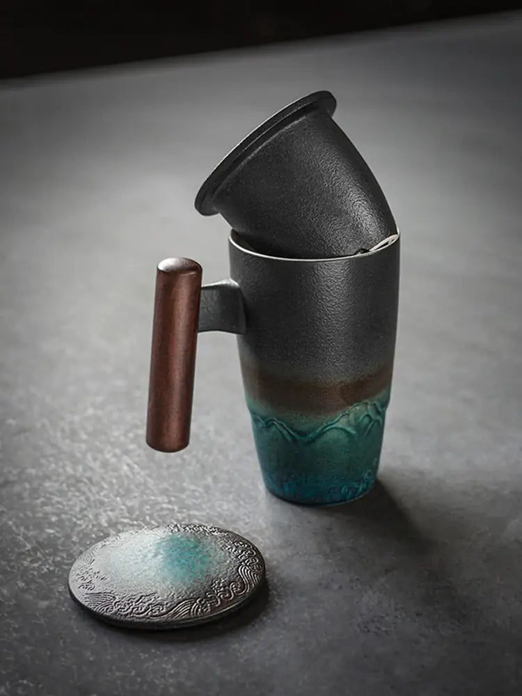 Ensemble de tasses à café en céramique rétro