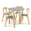 5-Piece Kids Wooden Activity Table and Chair Set - Gray