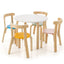 5-Piece Kids Wooden Activity Table and Chair Set with Toy Bricks