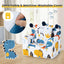 Sofa pour enfants avec rembourrage haute densité et coussin supplémentaire - Bleu