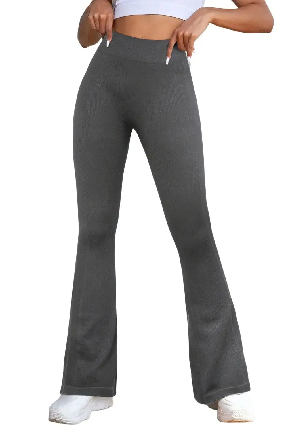 Pantalones Activos de Cintura Alta y Acampanados