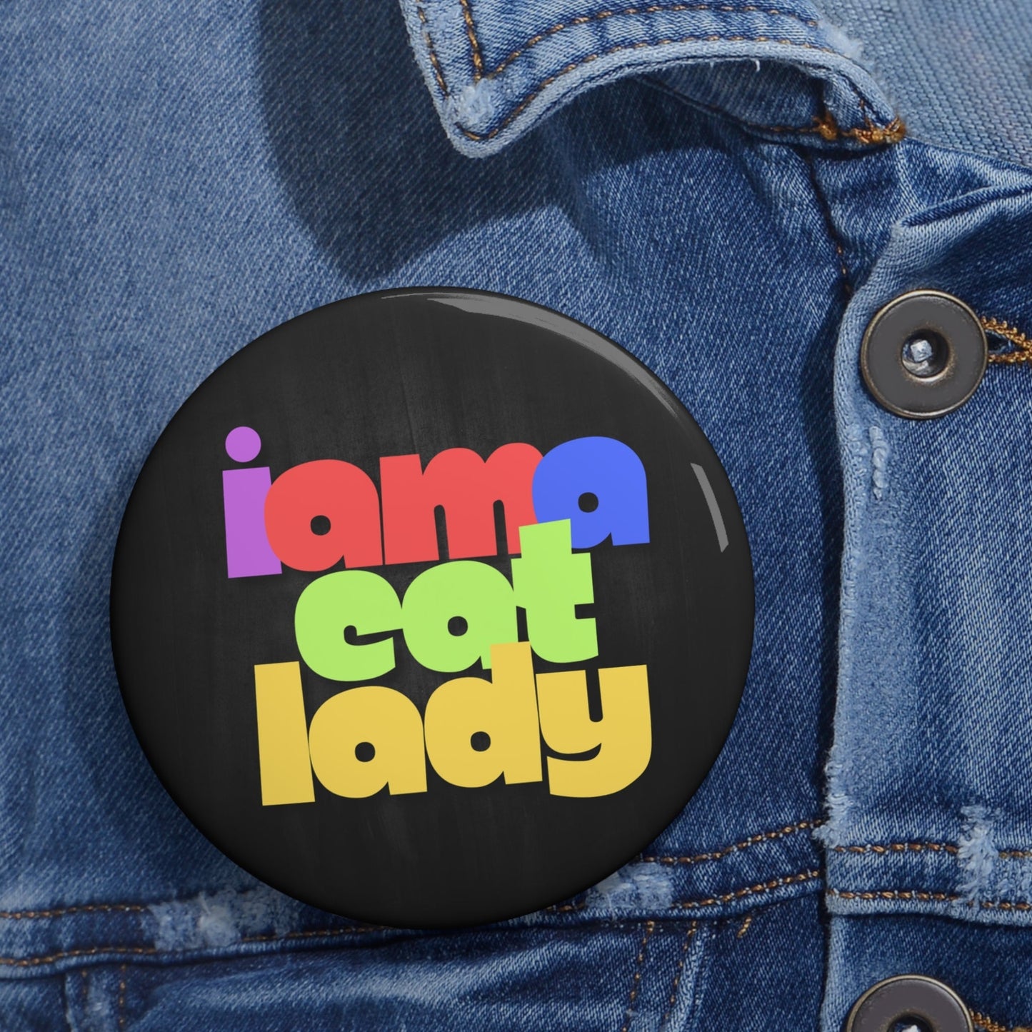 Soy una Chica de Gatos Botones de Pin