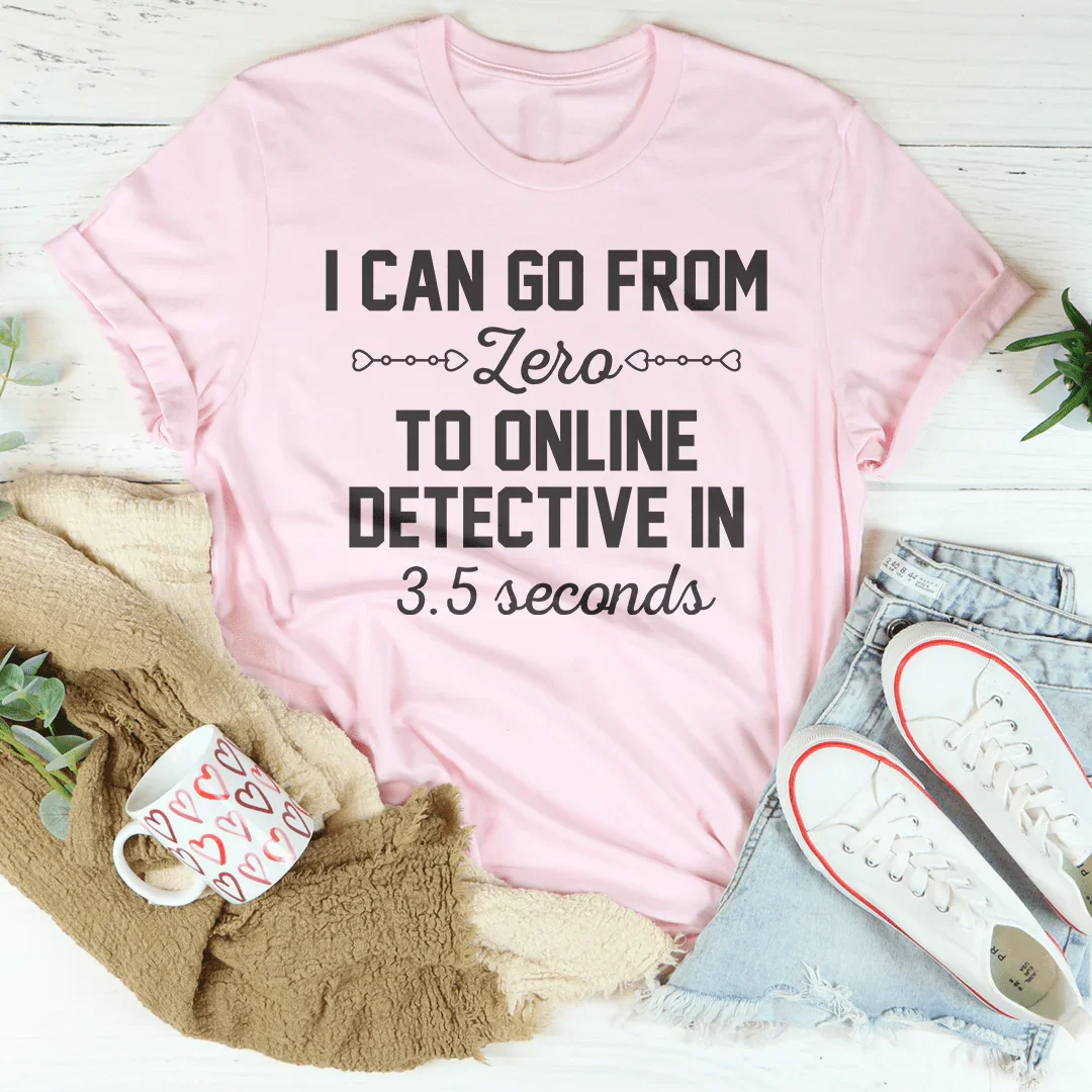 Zero To Online Detective Tee - Premium Cotton T-Shirt