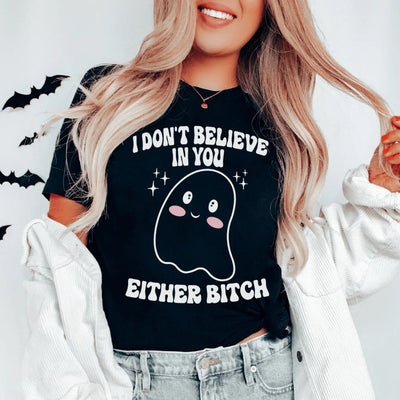 Camiseta de Halloween "Yo tampoco creo en ti"