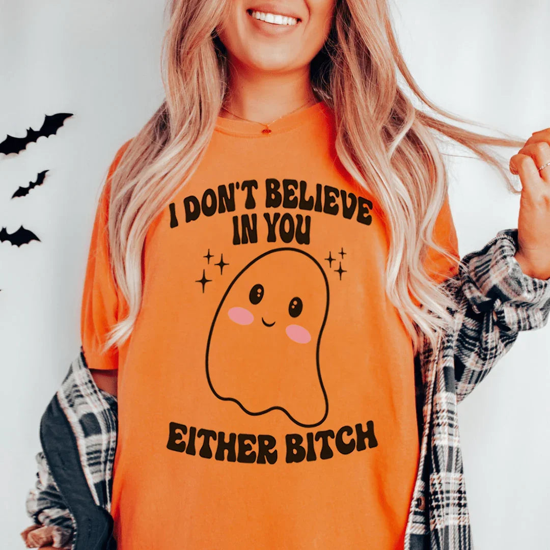 Camiseta de Halloween "Yo tampoco creo en ti"