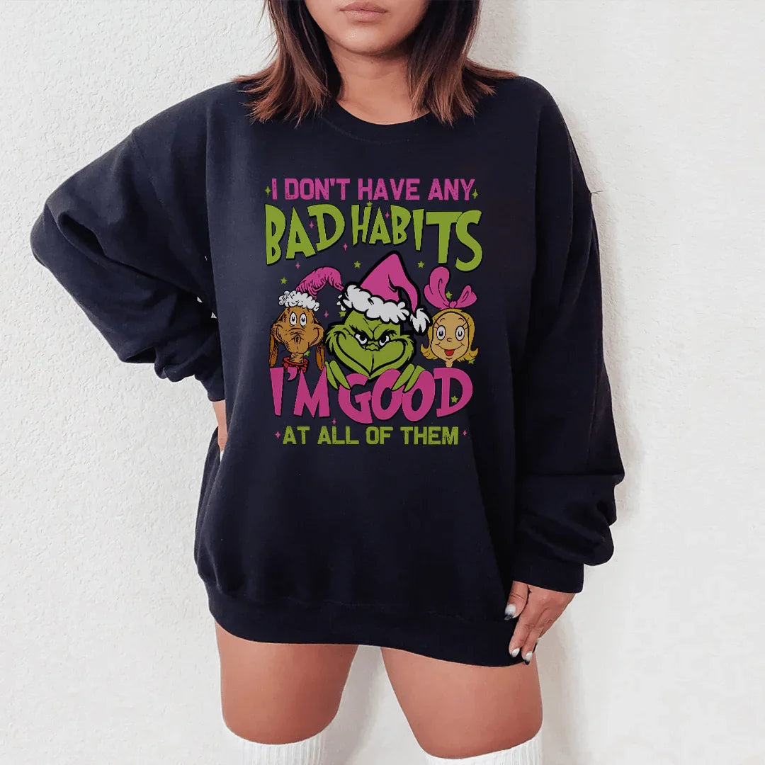 Embrace Your Inner Rebel Sweatshirt - No Bad Habits Here! - Korvel