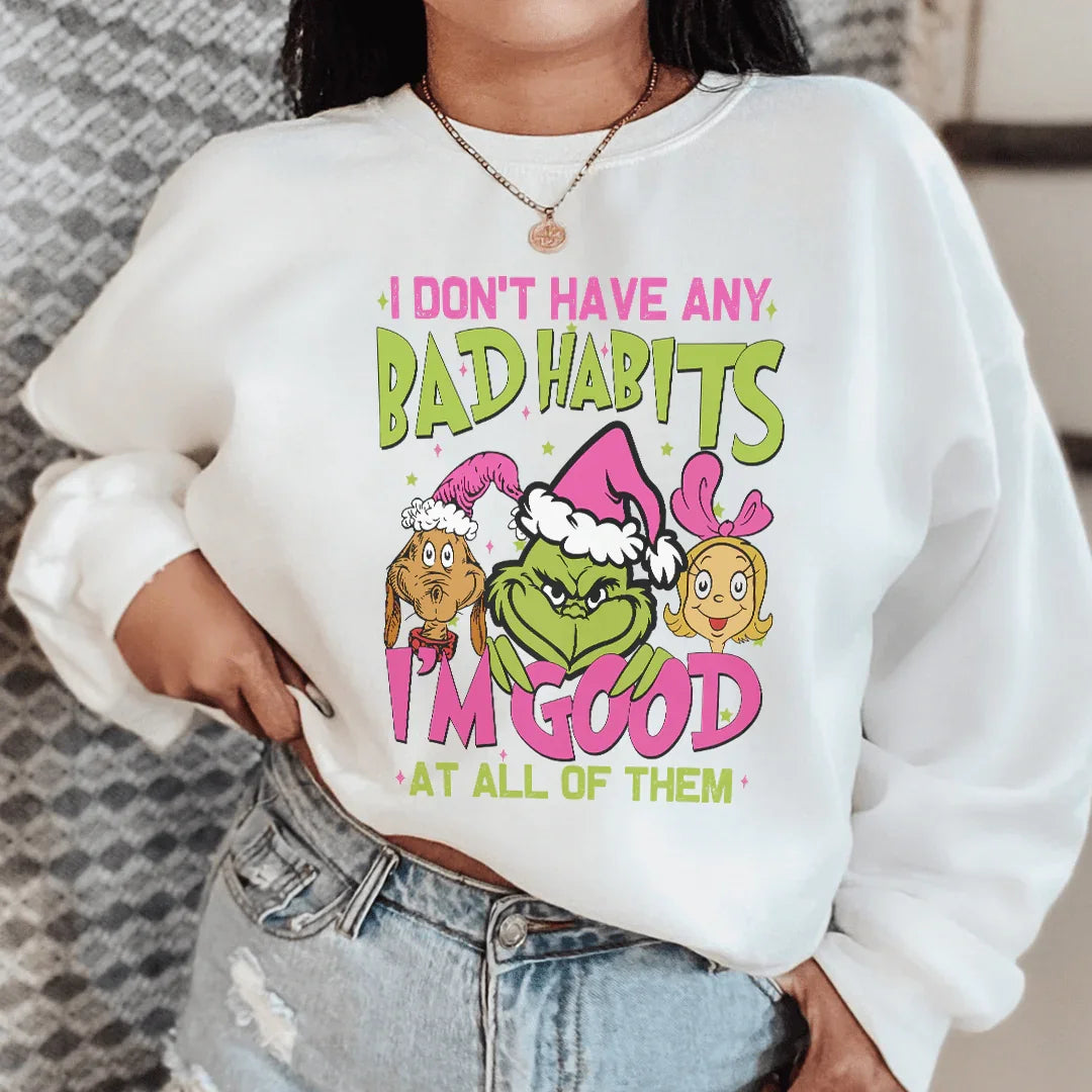 Embrace Your Inner Rebel Sweatshirt - No Bad Habits Here! - Korvel