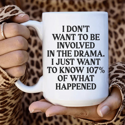 I Don't Want To Be Involved In The Drama Ceramic Mug - 15 oz