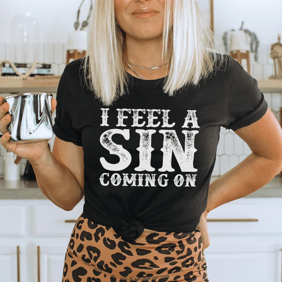 I Feel A Sin Coming On Tee - Korvel
