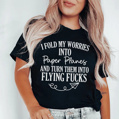 Camiseta Doblo Mis Preocupaciones en Aviones de Papel