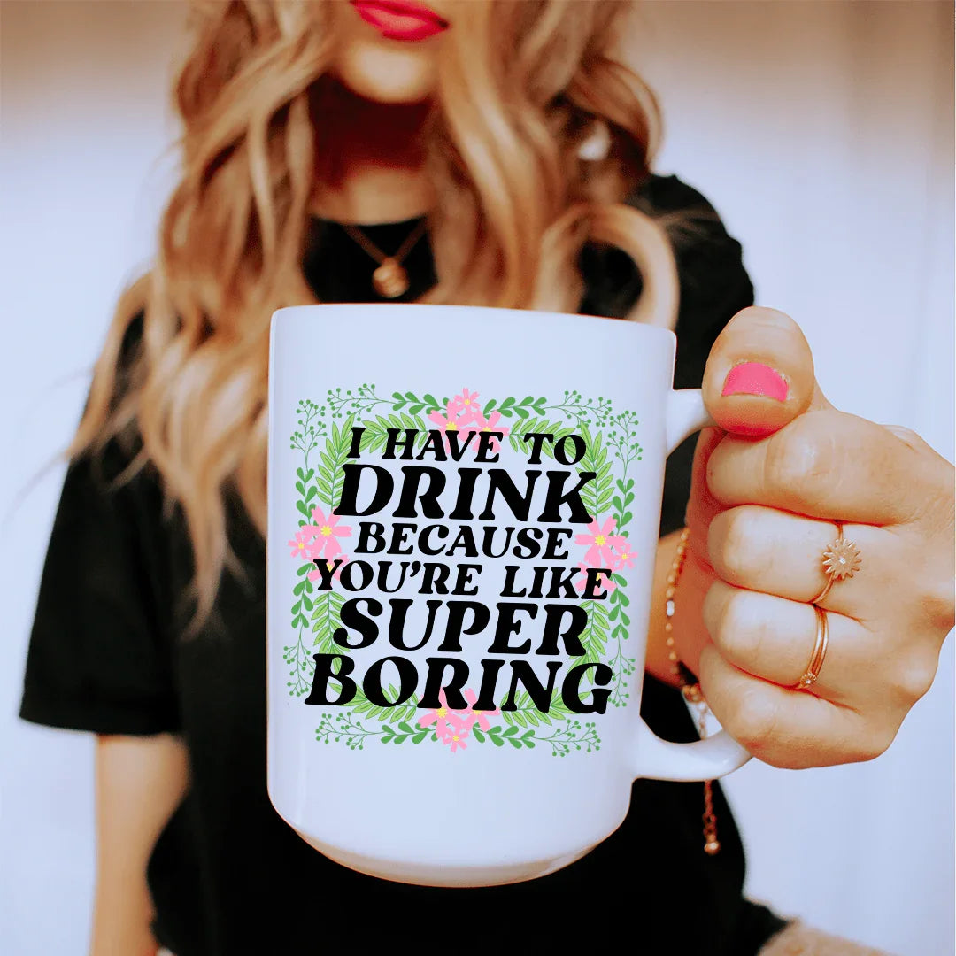 Super Boring Ceramic Mug - 15 oz