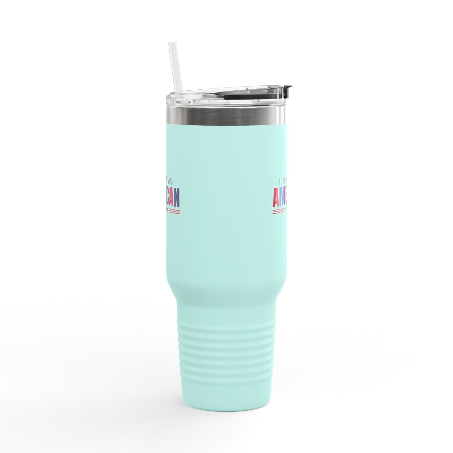 Je m'identifie comme Américain Mug de Voyage Isolé 40oz