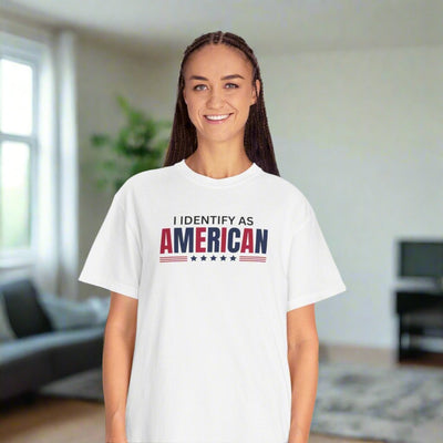 Me Identifico como Americano Camiseta Unisex