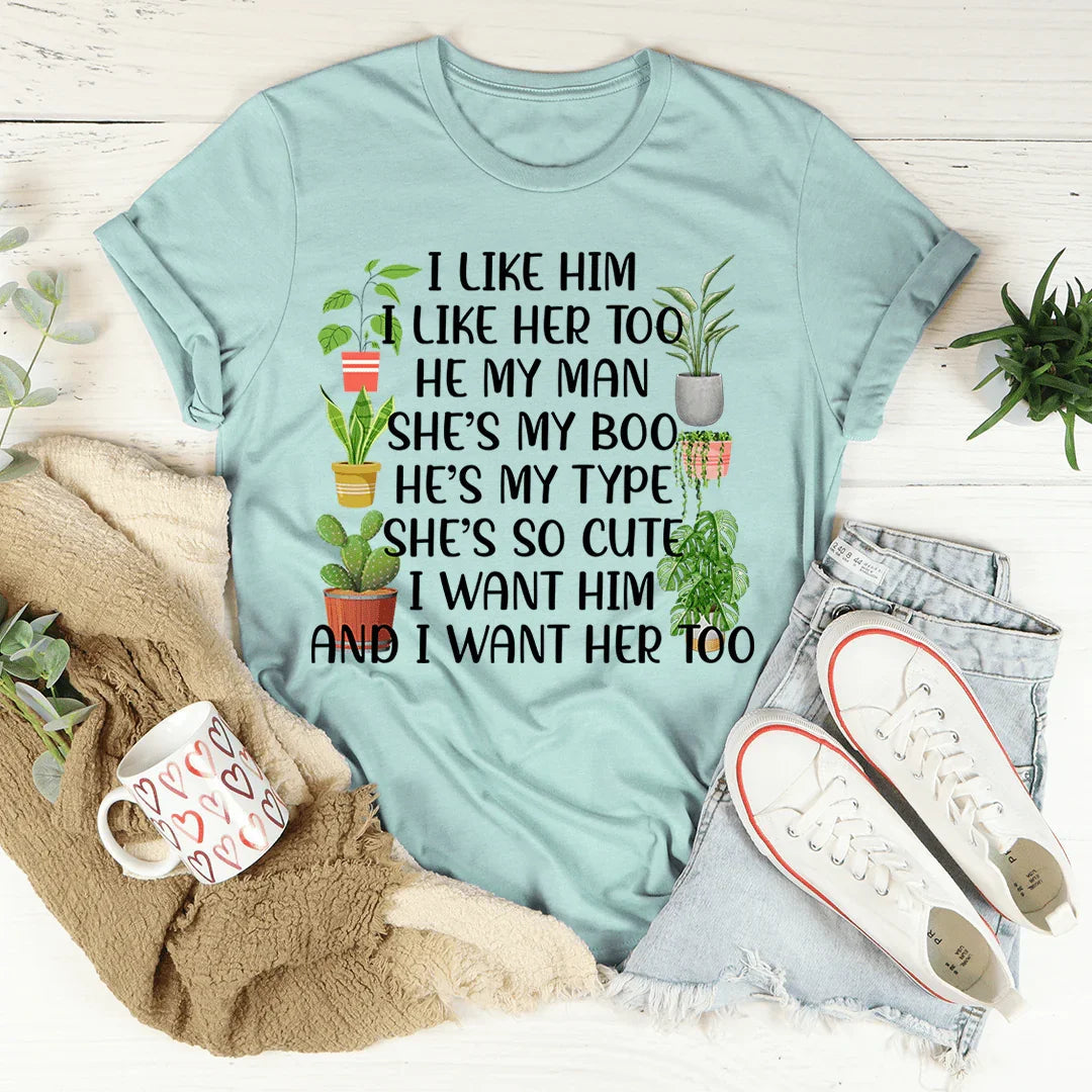 Camiseta "Me gustan las plantas"