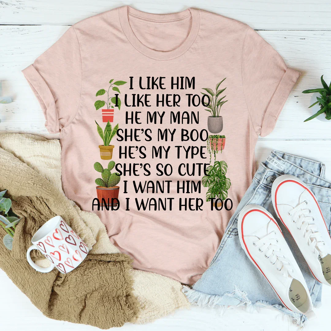 Camiseta "Me gustan las plantas"