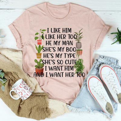 Camiseta "Me gustan las plantas"