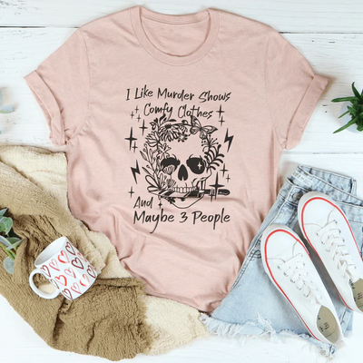 T-shirt confortable J'aime les émissions criminelles
