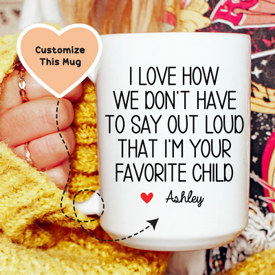 Mug personnalisé 'Enfant préféré' - Cadeau parfait pour les parents