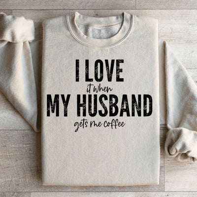 Sudadera "Me encanta cuando mi marido me trae café"