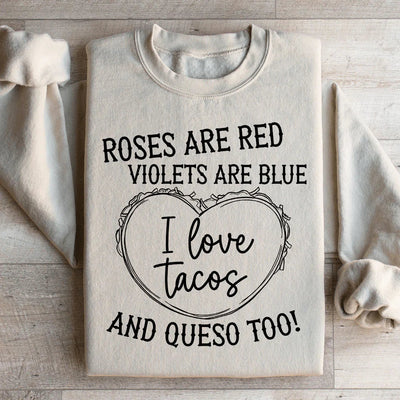 Sudadera con la frase "Me encantan los tacos"