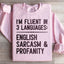 Sudadera con fluidez en 3 idiomas