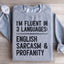 Sudadera con fluidez en 3 idiomas