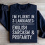 Sudadera con fluidez en 3 idiomas
