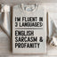 Sudadera con fluidez en 3 idiomas