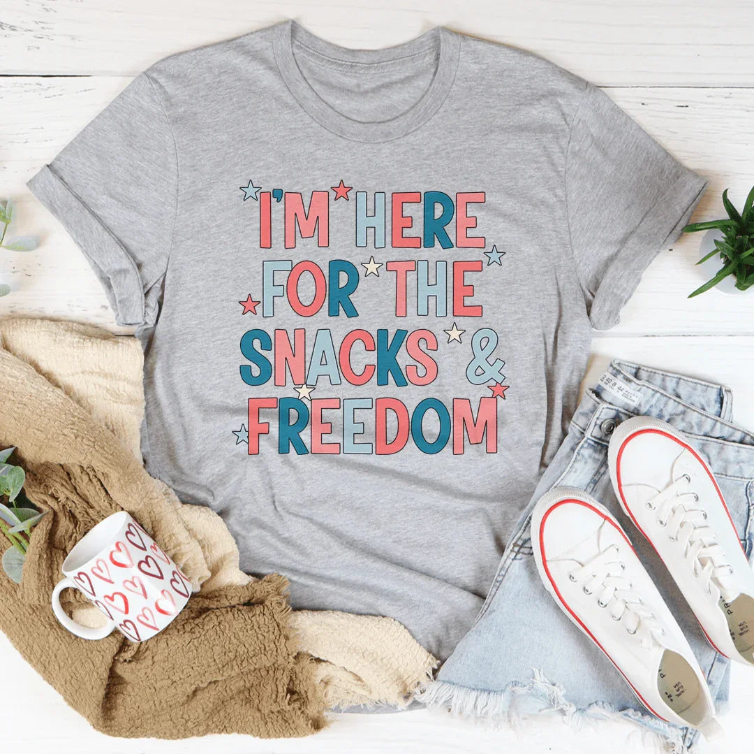 Snacks and Freedom Statement Tee