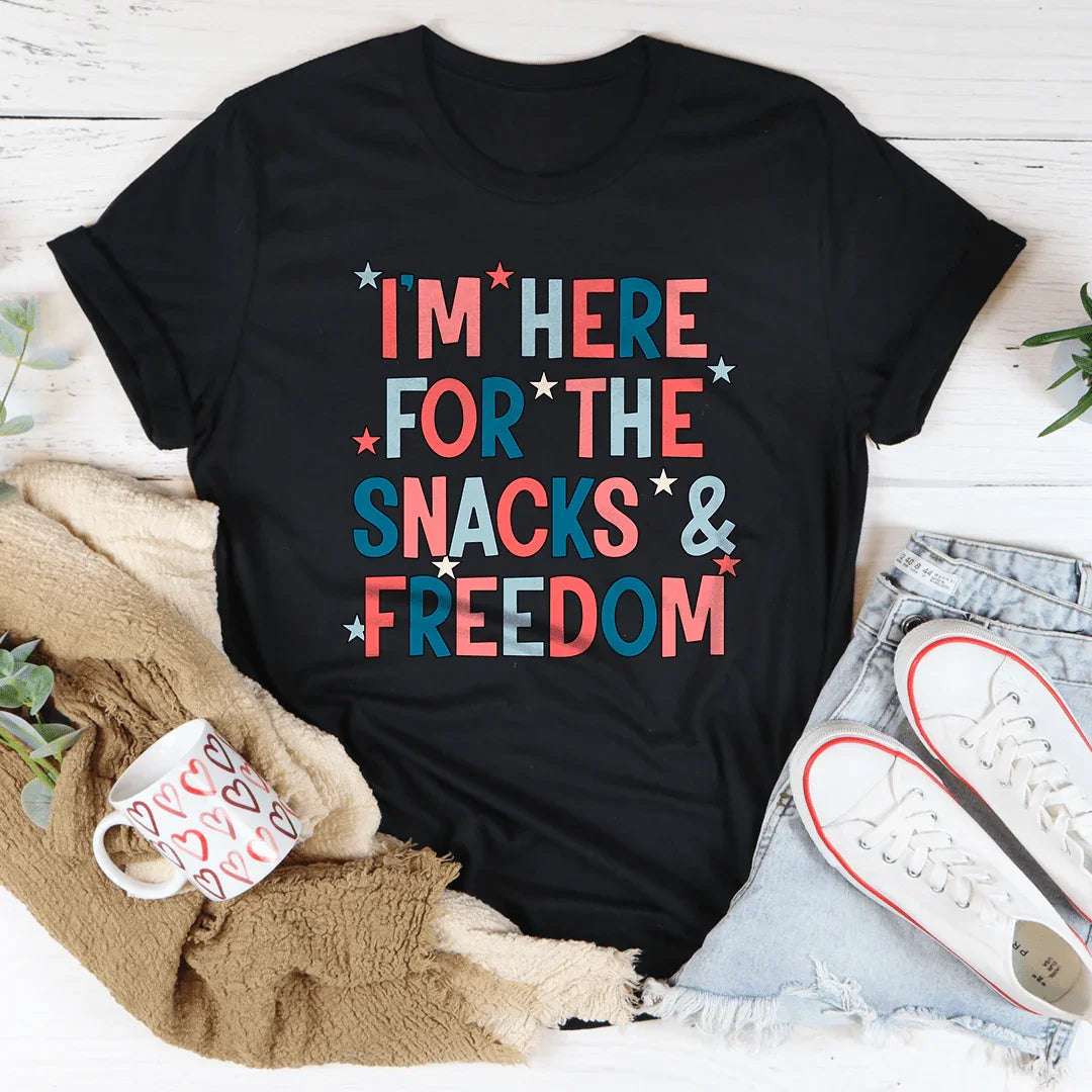 Snacks and Freedom Statement Tee
