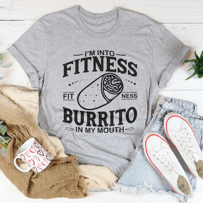 Me Encanta el Fitness Burrito en Mi Boca Camiseta