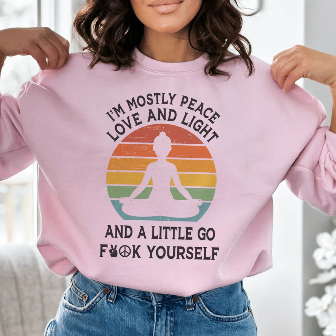Sudadera "Soy principalmente paz, amor y luz"