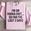 Sweatshirt "Je suis au régime vodka"