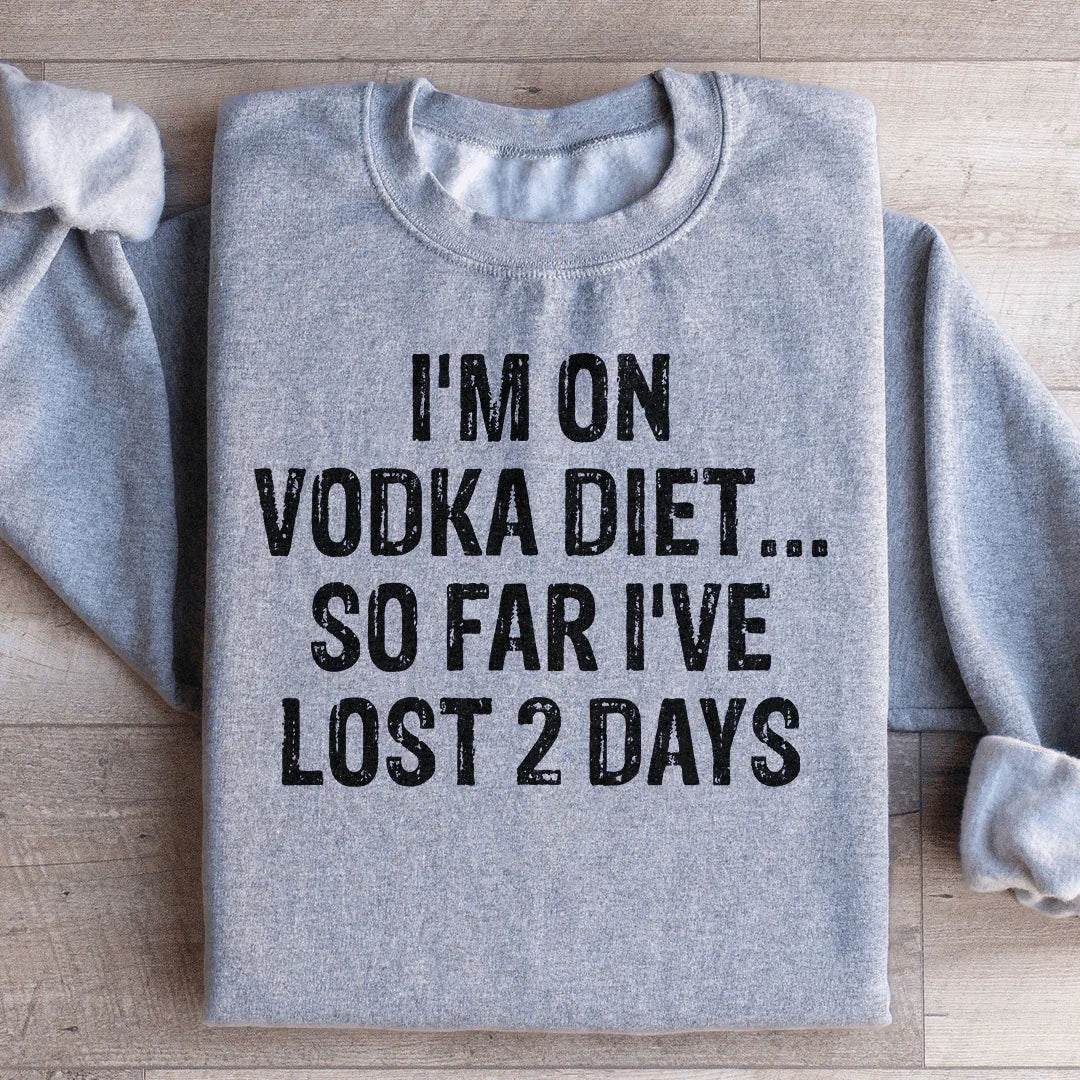 Sweatshirt "Je suis au régime vodka"