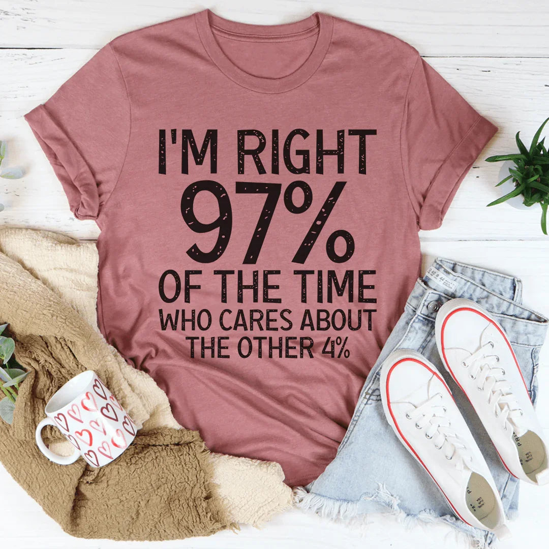 Tengo razón el 97% del tiempo
