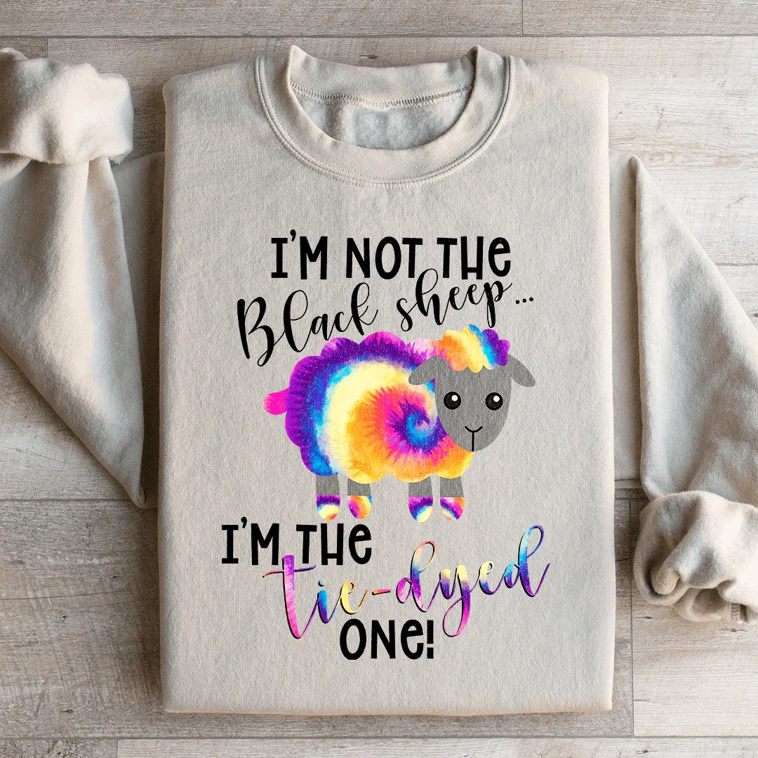 Je suis le sweat-shirt en tie-dye de mouton