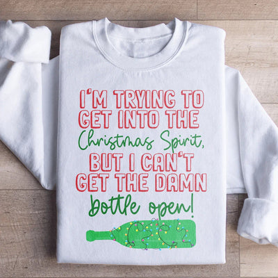 Sudadera "Estoy tratando de entrar en el espíritu navideño"