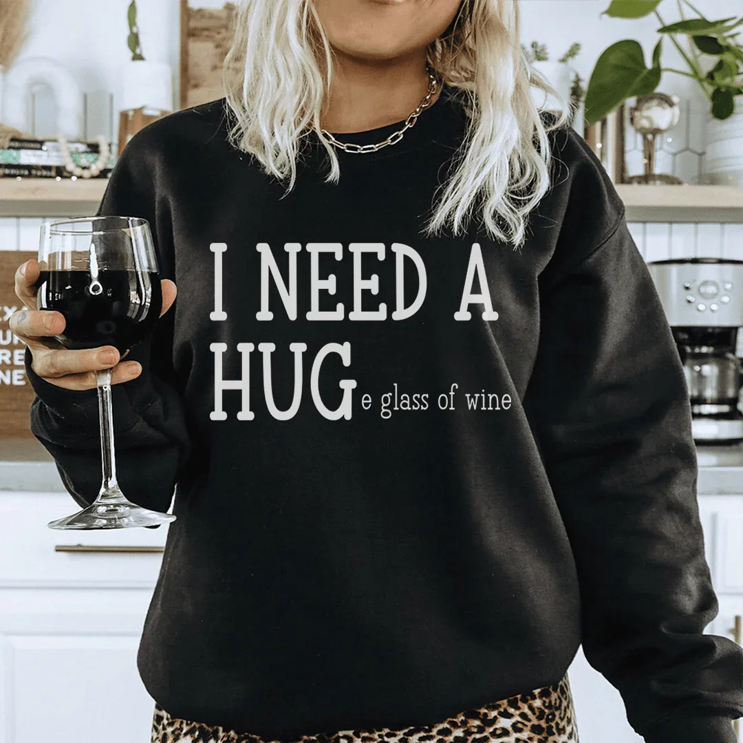Necesito una gran copa de vino sudadera