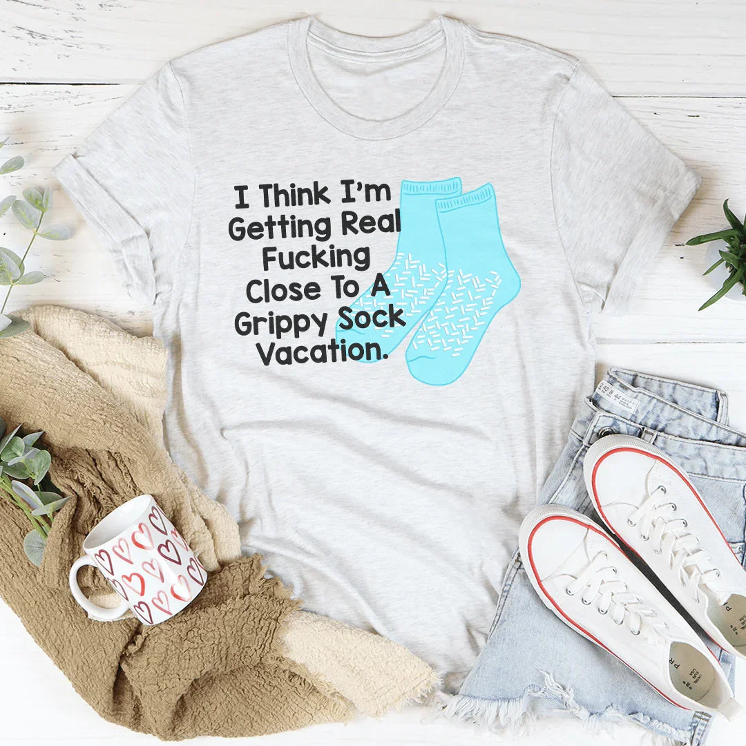 Grippy Sock Vacation Tee for Everyday Comfort