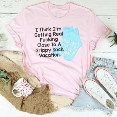 Grippy Sock Vacation Tee for Everyday Comfort