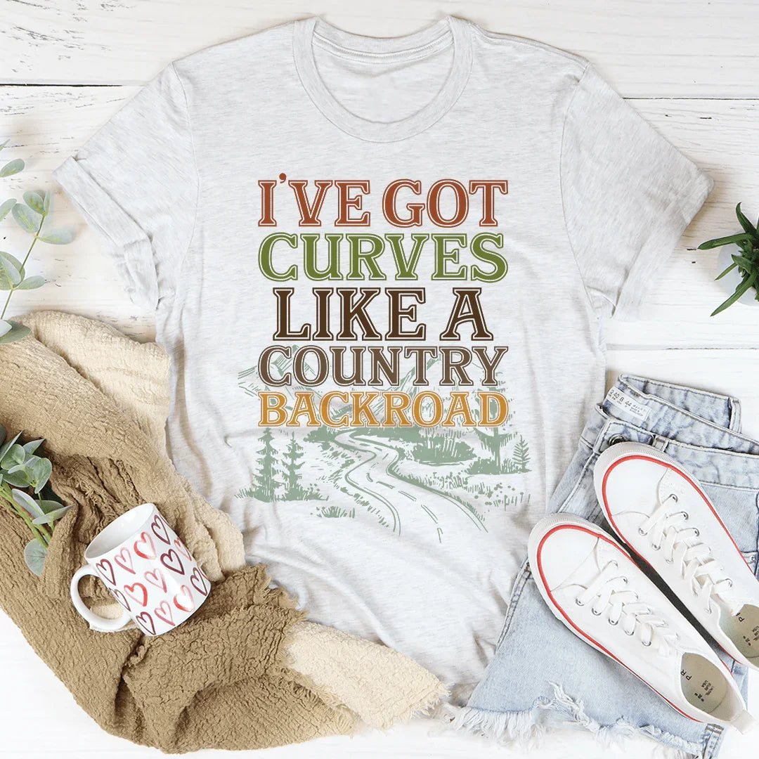 T-shirt Curvy Country Backroad