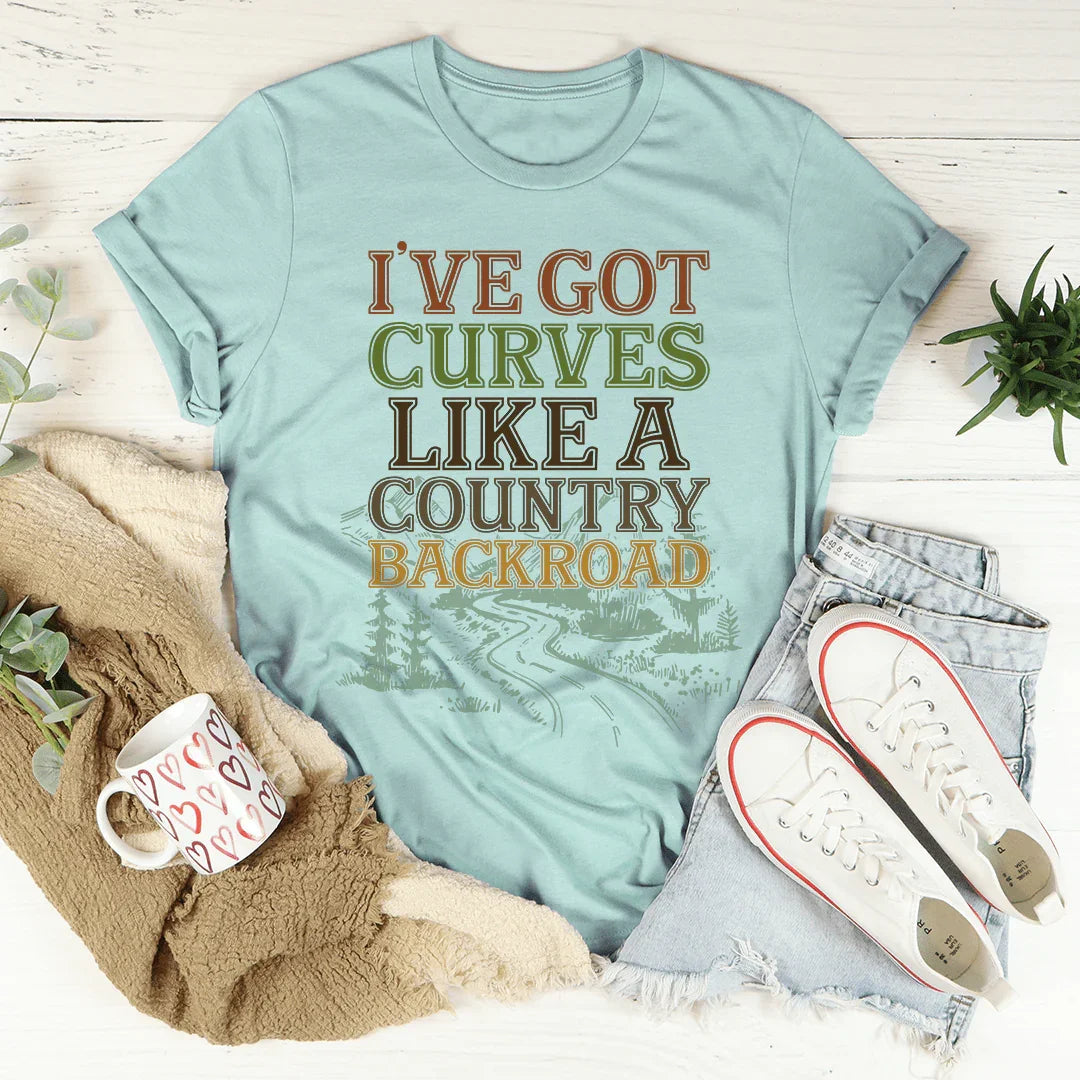 T-shirt Curvy Country Backroad