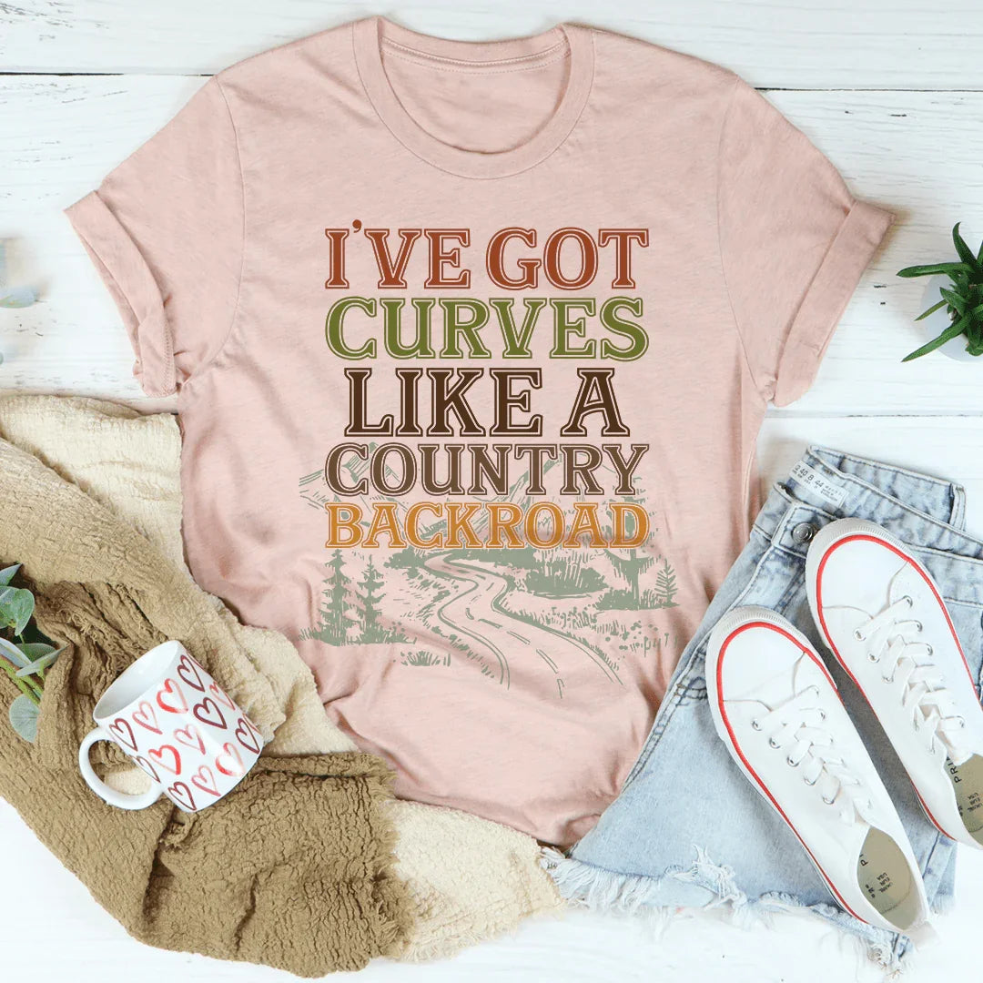 T-shirt Curvy Country Backroad