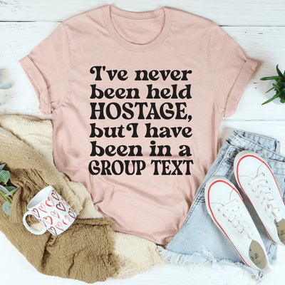 Nunca me han tomado como rehén, pero sí he estado en un grupo de texto.